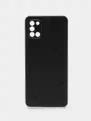 Хаки силиконовый чехол на Samsung Galaxy A31 / Самсунг А31 прозрачный с рисунком, защита камеры