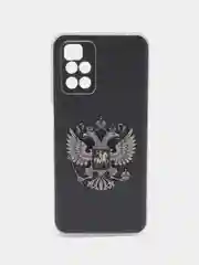 Приглушённый хаки силиконовый чехол на Xiaomi Redmi 10 / Сяоми Редми 10 прозрачный с рисунком, защита камеры