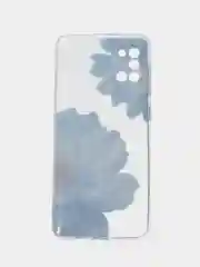 Лазурный силиконовый чехол на Samsung Galaxy A31 / Самсунг А31 прозрачный с рисунком, защита камеры