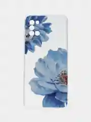 Лазурный силиконовый чехол на Samsung Galaxy A31 / Самсунг А31 прозрачный с рисунком, защита камеры