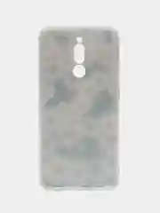 Золотой силиконовый чехол на Xiaomi Redmi 8 / Сяоми Редми 8 прозрачный, с рисунком, защита камеры