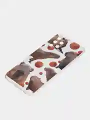 Терракотовый силиконовый чехол на Samsung Galaxy A32 / Самсунг А32 прозрачный с рисунком, защита камеры