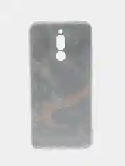 Коричневый силиконовый чехол на Xiaomi Redmi 8 / Сяоми Редми 8 прозрачный, с рисунком, защита камеры