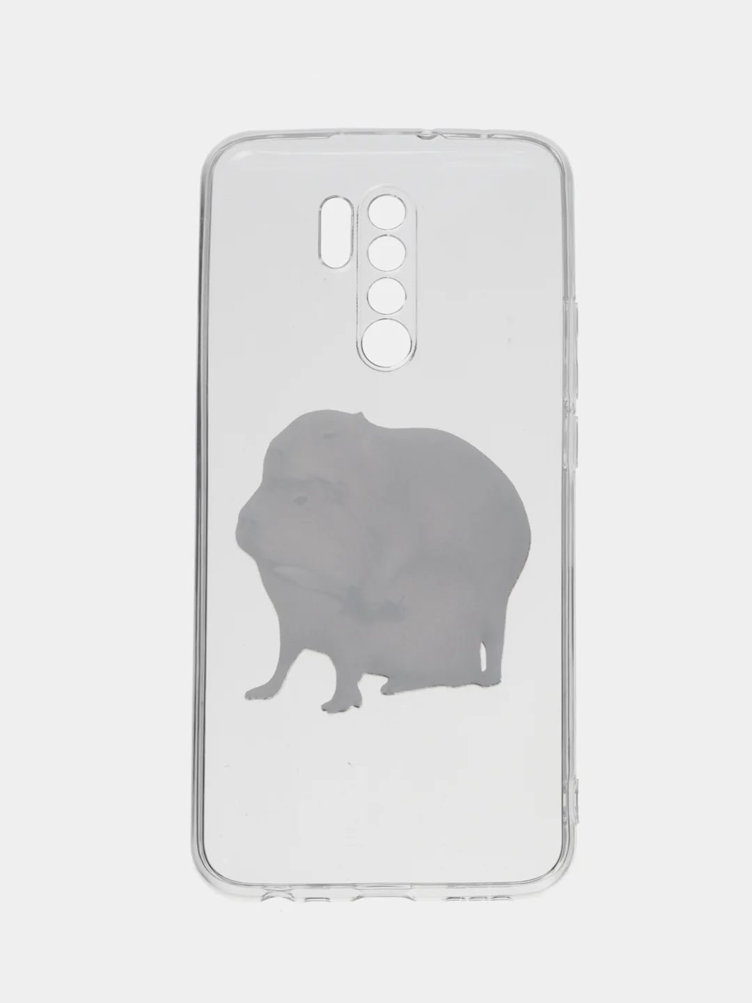 Бежевый силиконовый чехол на Xiaomi Redmi 9 / Сяоми Редми 9 прозрачный, с рисунком, защита камеры
