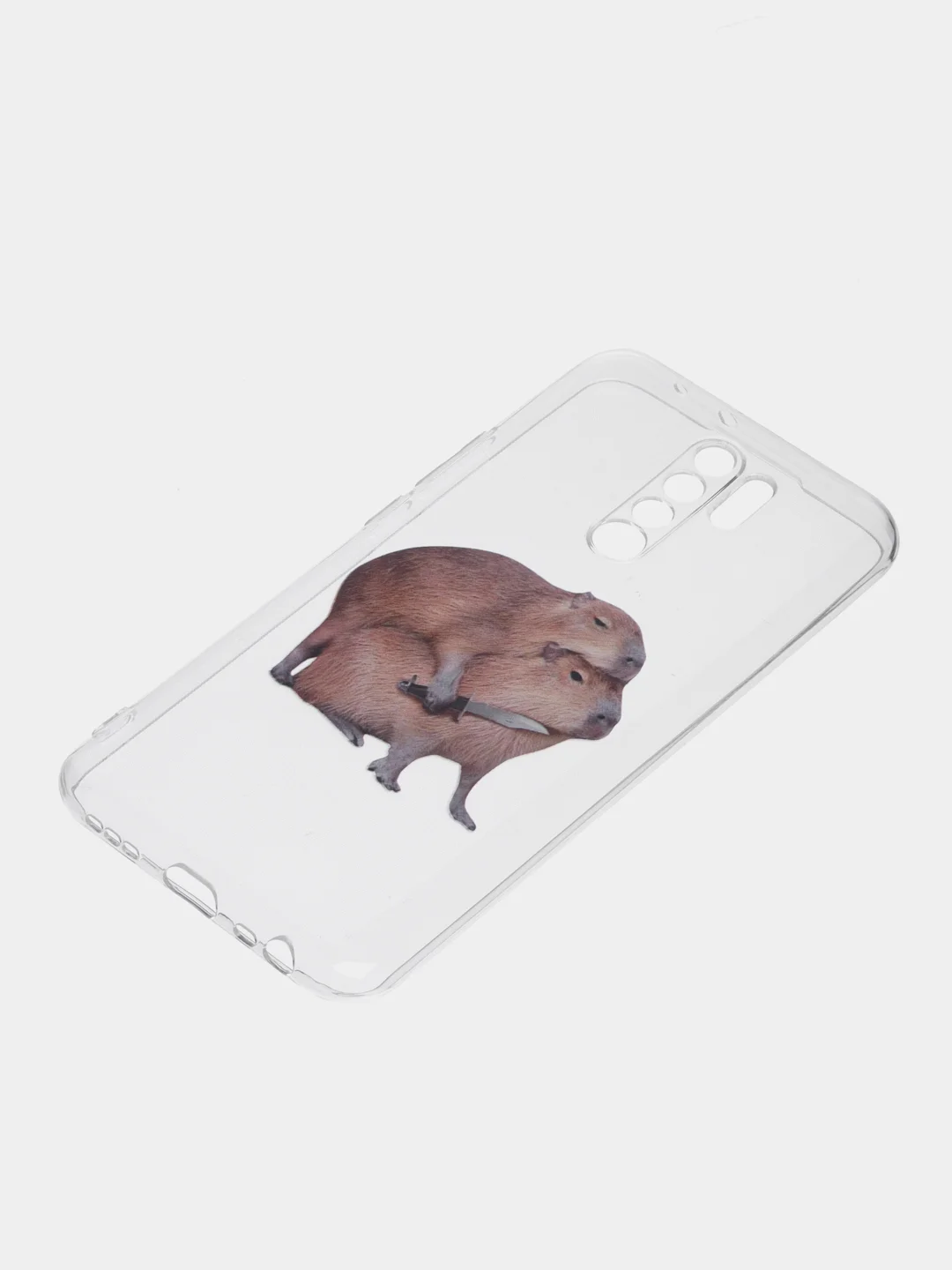Бежевый силиконовый чехол на Xiaomi Redmi 9 / Сяоми Редми 9 прозрачный, с рисунком, защита камеры
