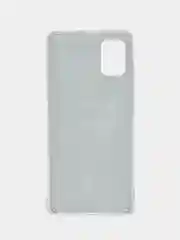 Серый меланж силиконовый чехол на Samsung Galaxy A51 / Самсунг А51 прозрачный с рисунком, защита камеры