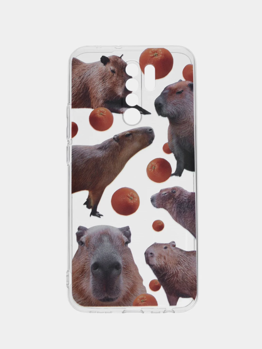 Терракотовый силиконовый чехол на Xiaomi Redmi 9 / Сяоми Редми 9 прозрачный, с рисунком, защита камеры