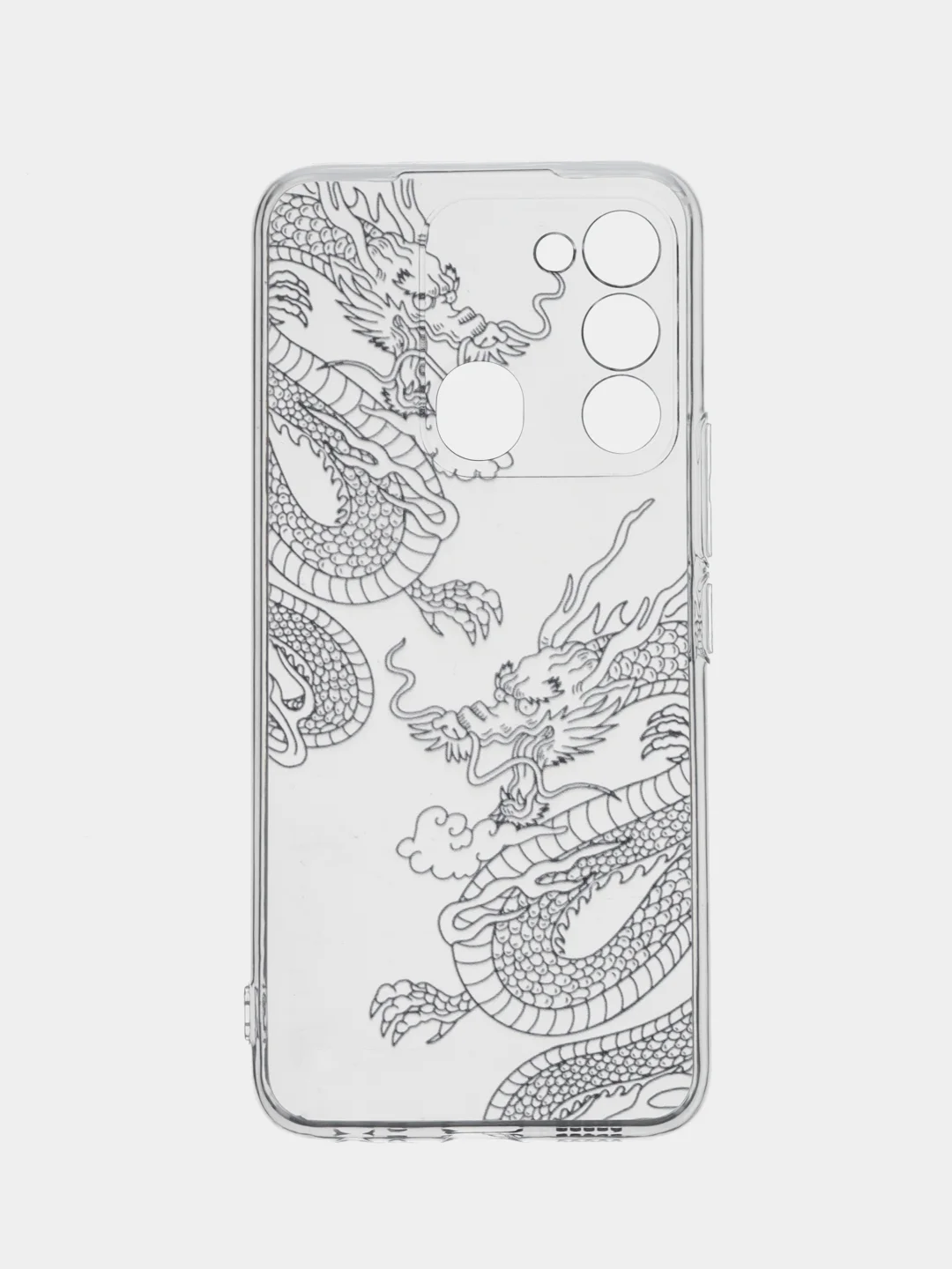 Пудровый чехол на Tecno Spark Go 2022/8C/9 / Текно Спарк Гоу 2022/8С/9 прозрачный, с рисунком