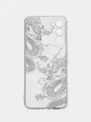 Пудровый чехол на Tecno Spark Go 2022/8C/9 / Текно Спарк Гоу 2022/8С/9 прозрачный, с рисунком