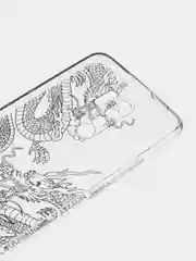 Пудровый силиконовый чехол на Xiaomi Redmi 9 / Сяоми Редми 9 прозрачный, с рисунком, защита камеры