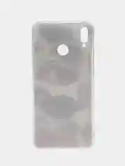 Кремовый силиконовый чехол на Honor 8X / Хонор 8Х прозрачный, с рисунком, защита камеры