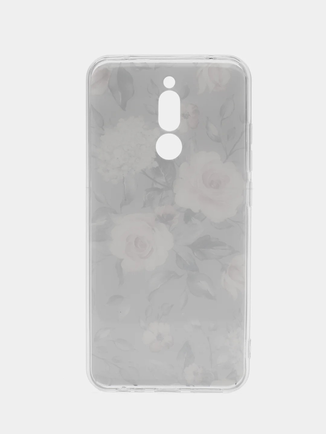 Кораллово-розовый силиконовый чехол на Xiaomi Redmi 8 / Сяоми Редми 8 прозрачный, с рисунком, защита камеры