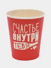 Алый стаканы бумажные с приколами, 6 штук