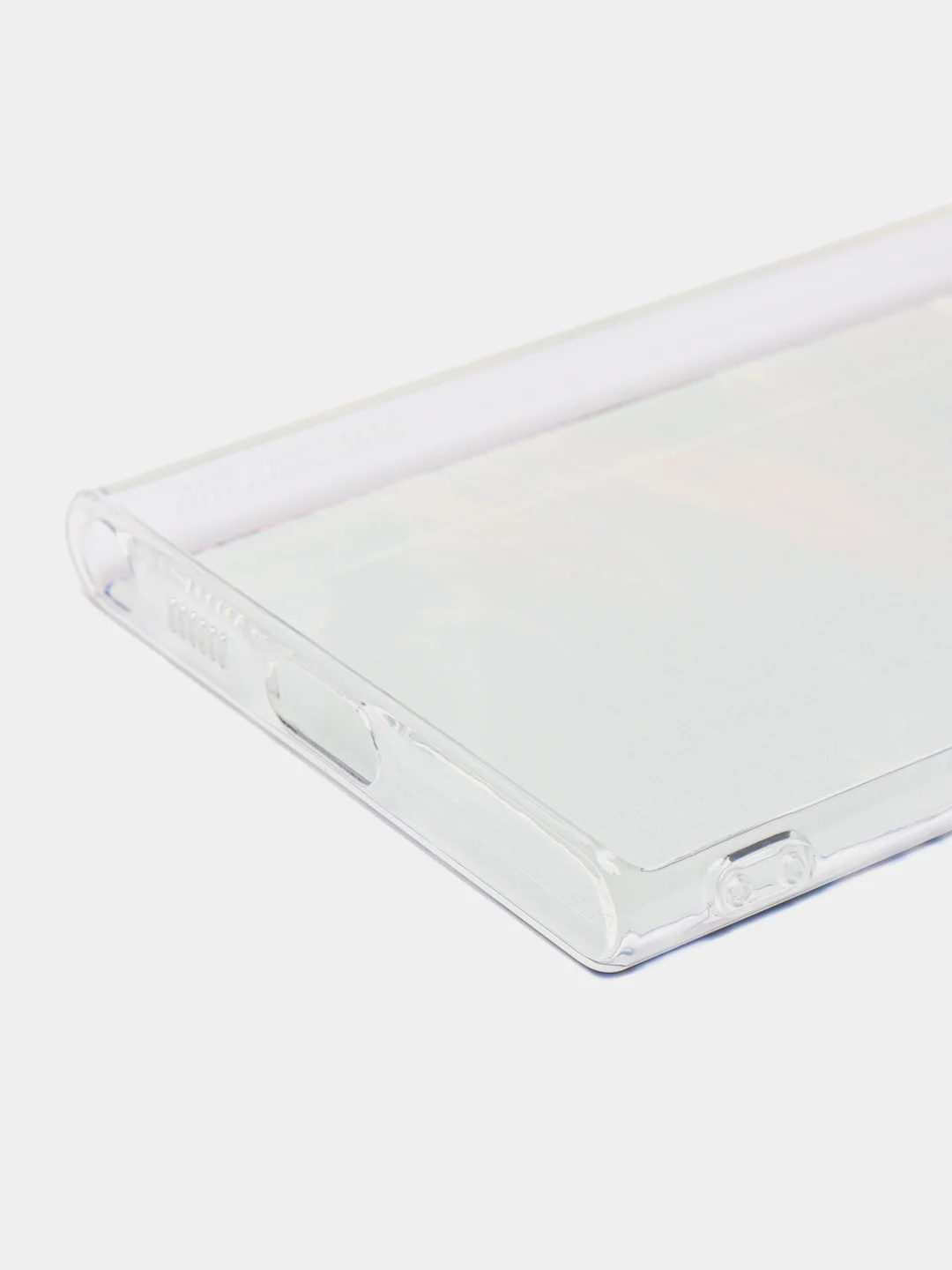Фиолетовый чехол на Samsung Galaxy S22 Ultra / Самсунг S22 Ultra прозрачный с рисунком, защита камеры