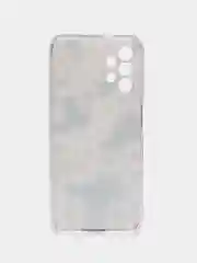 Золотой силиконовый чехол на Samsung Galaxy A13 4G / Самсунг А13 4G прозрачный, с рисунком