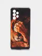 Светло-бежевый силиконовый чехол на Samsung Galaxy A52/A52s / Самсунг А52/A52s прозрачный, с рисунком