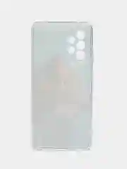 Светло-коричневый силиконовый чехол на Samsung Galaxy A52/A52s / Самсунг А52/A52s прозрачный, с рисунком