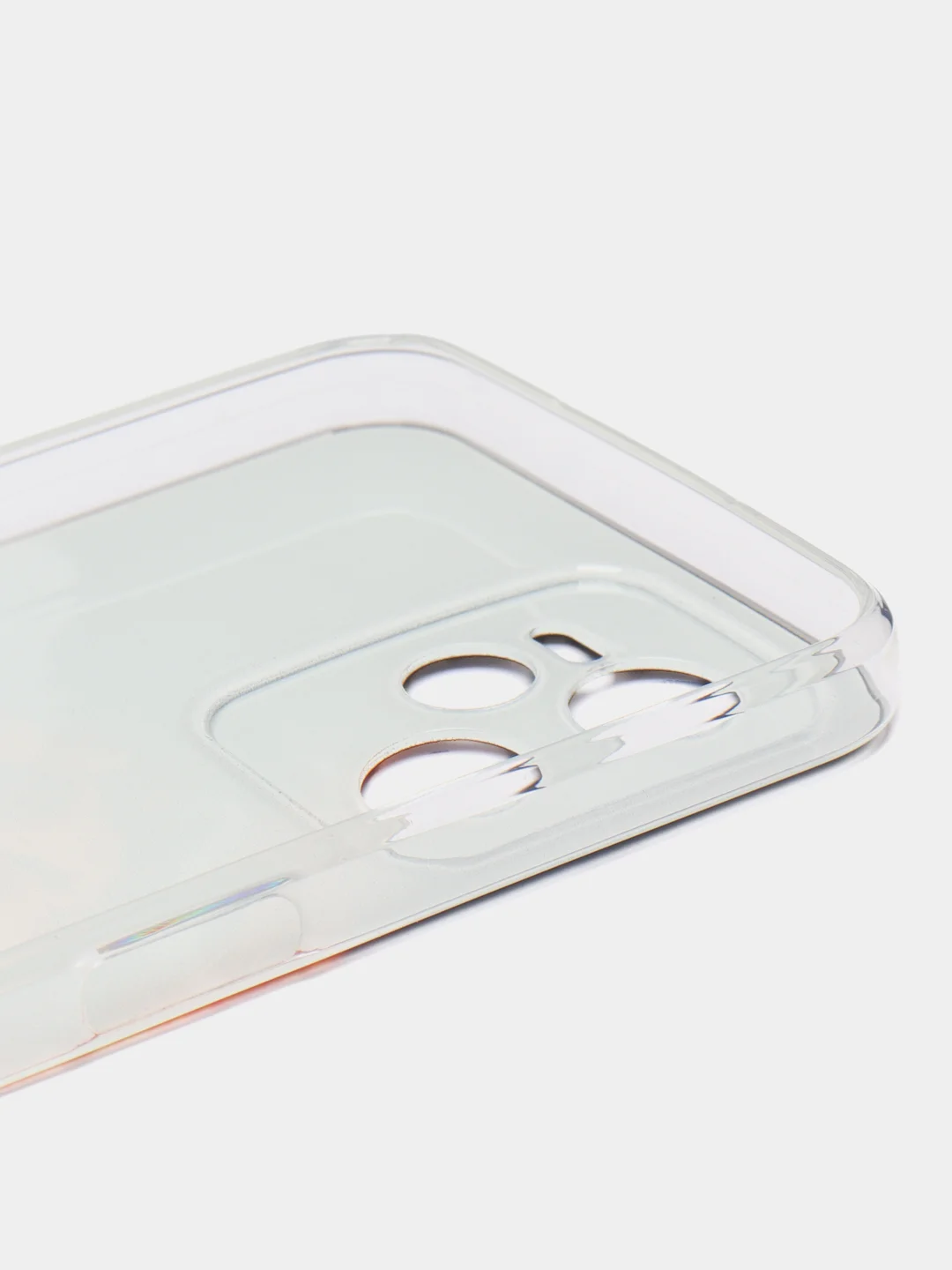 Светло-бежевый силиконовый чехол на Realme C35 / Реалми С35 прозрачный, с рисунком, защита камеры