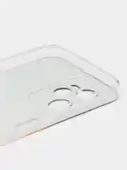 Светло-бежевый силиконовый чехол на Realme C35 / Реалми С35 прозрачный, с рисунком, защита камеры