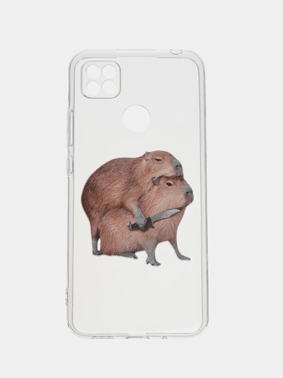 Бежевый силиконовый чехол на Xiaomi Redmi 9C / Сяоми Редми 9С прозрачный с рисунком, защита камеры