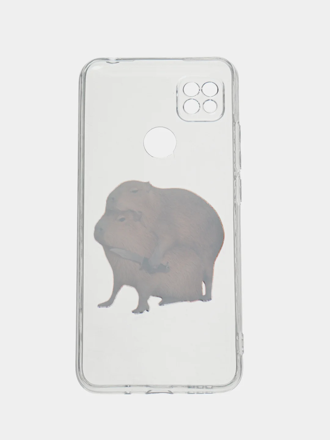 Бежевый силиконовый чехол на Xiaomi Redmi 9C / Сяоми Редми 9С прозрачный с рисунком, защита камеры