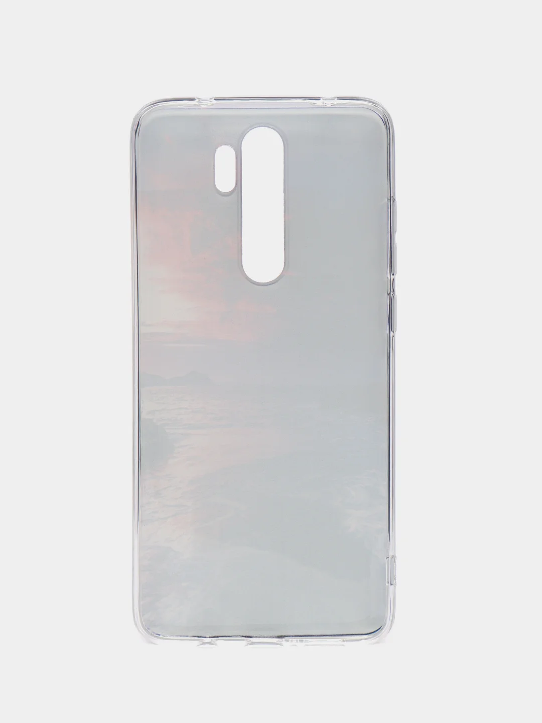 Фиолетовый силиконовый чехол на Xiaomi Redmi Note 8 Pro / Сяоми Редми Нот 8 Про прозрачный с рисунком