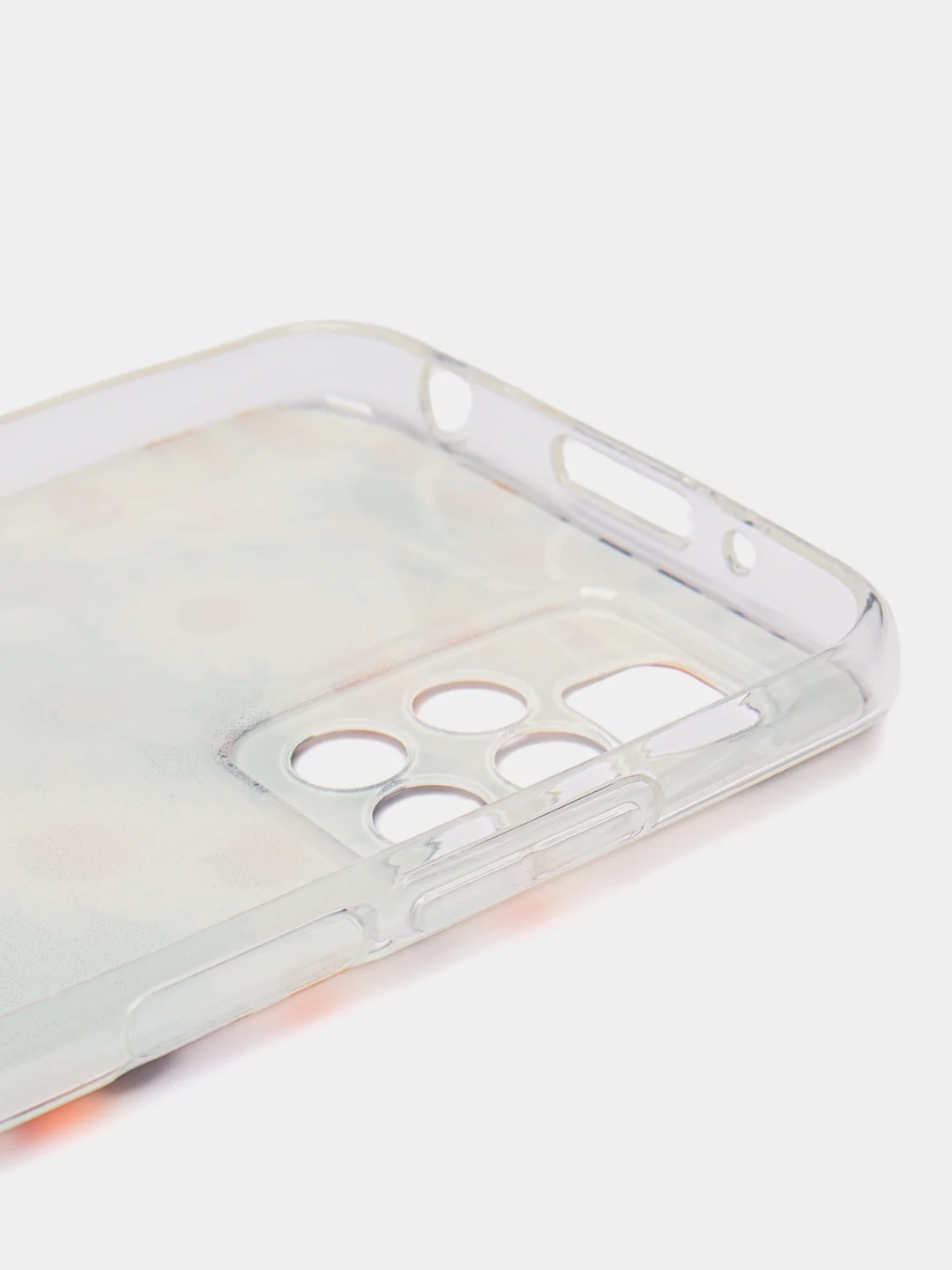 Золотой силиконовый чехол на Xiaomi Redmi 10 / Сяоми Редми 10 прозрачный с рисунком, защита камеры