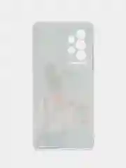 Тёмно-серый чехол на Samsung Galaxy A53 5G / Галакси А53 5G прозрачный, с рисунком, защита камеры