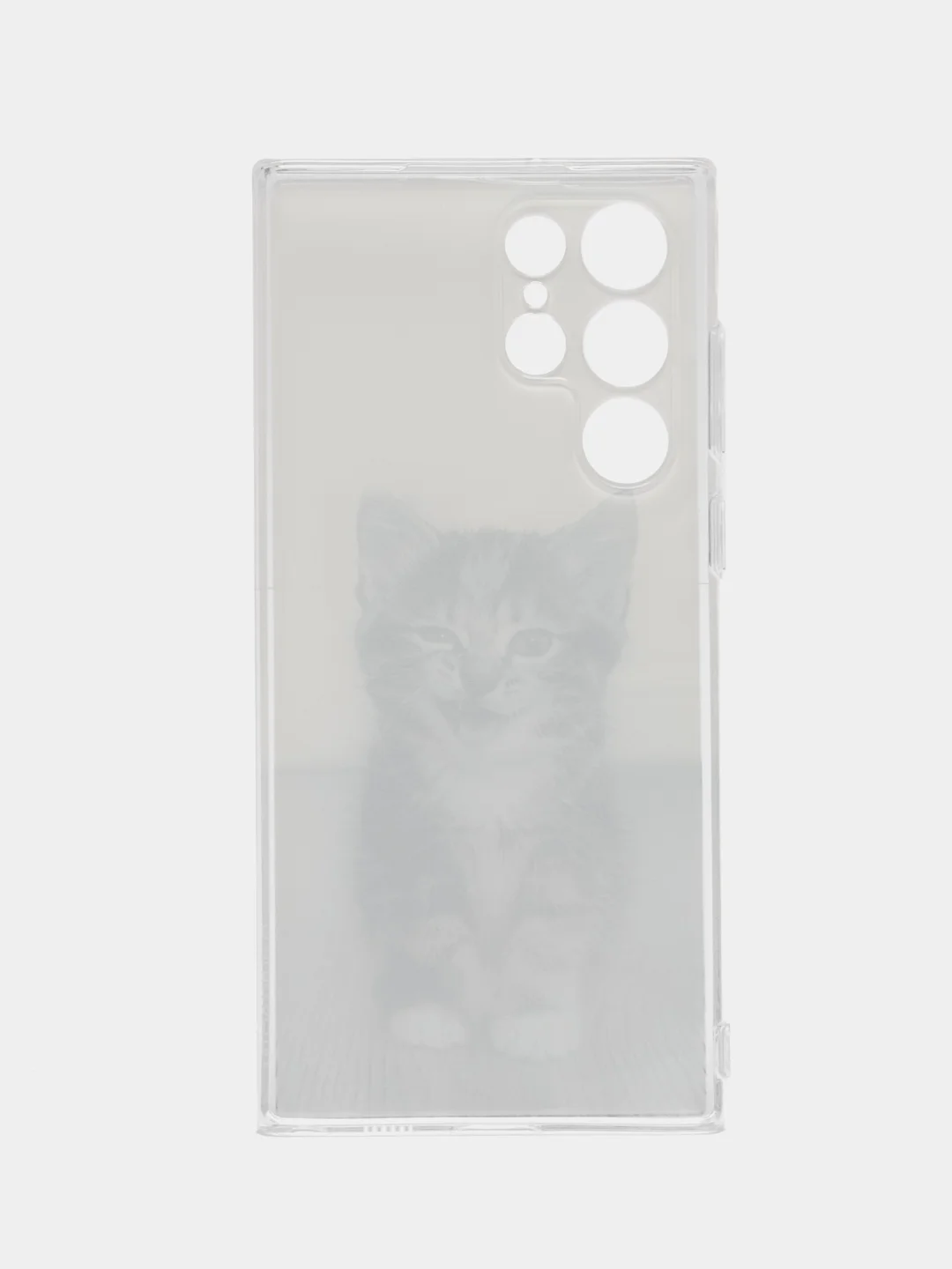 Молочный чехол на Samsung Galaxy S22 Ultra / Самсунг S22 Ultra прозрачный с рисунком, защита камеры