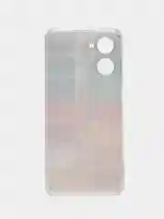 Бордовый силиконовый чехол на Realme 10 4G / Реалми 10 4G прозрачный, с рисунком, защита камеры