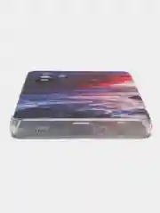 Фиолетовый силиконовый чехол на Samsung Galaxy A32 / Самсунг А32 прозрачный с рисунком, защита камеры