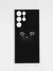 Шоколадный чехол на Samsung Galaxy S22 Ultra / Самсунг S22 Ultra прозрачный с рисунком, защита камеры