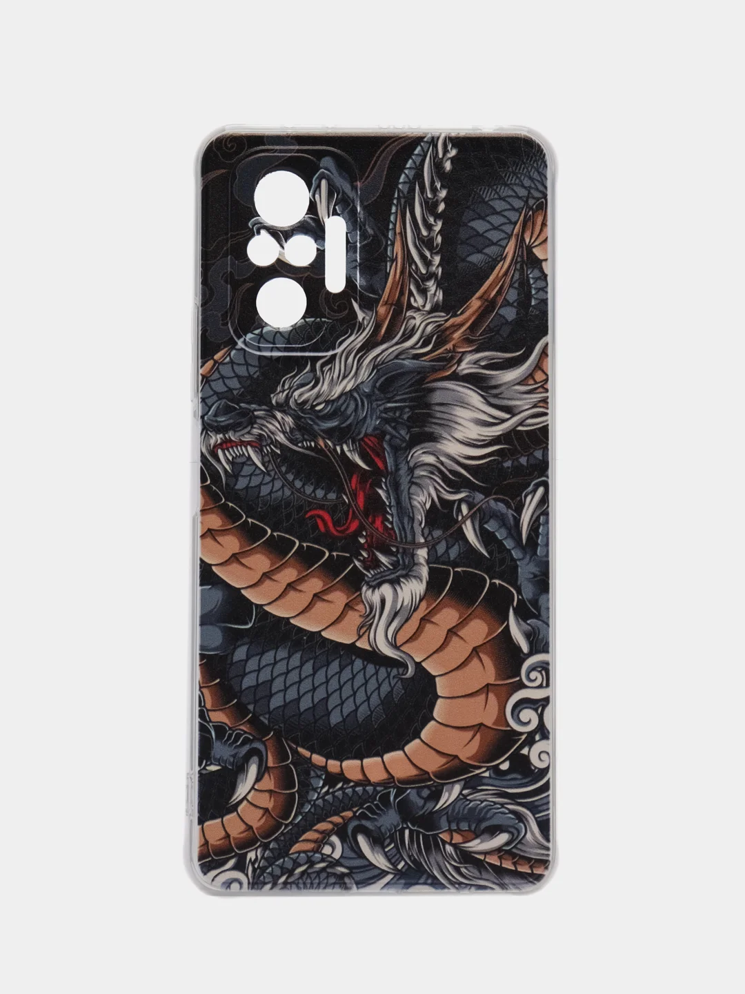 Коричневый чехол на Xiaomi Redmi Note 10 Pro / Сяоми Редми Нот 10 Про прозрачный, с рисунком
