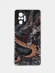 Коричневый чехол на Xiaomi Redmi Note 10 Pro / Сяоми Редми Нот 10 Про прозрачный, с рисунком