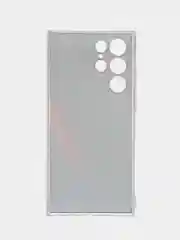 Красный чехол на Samsung Galaxy S22 Ultra / Самсунг S22 Ultra прозрачный с рисунком, защита камеры