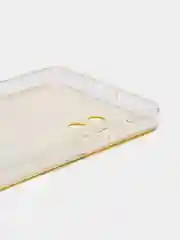 Горчичный силиконовый чехол на Samsung Galaxy A32 / Самсунг А32 прозрачный с рисунком, защита камеры