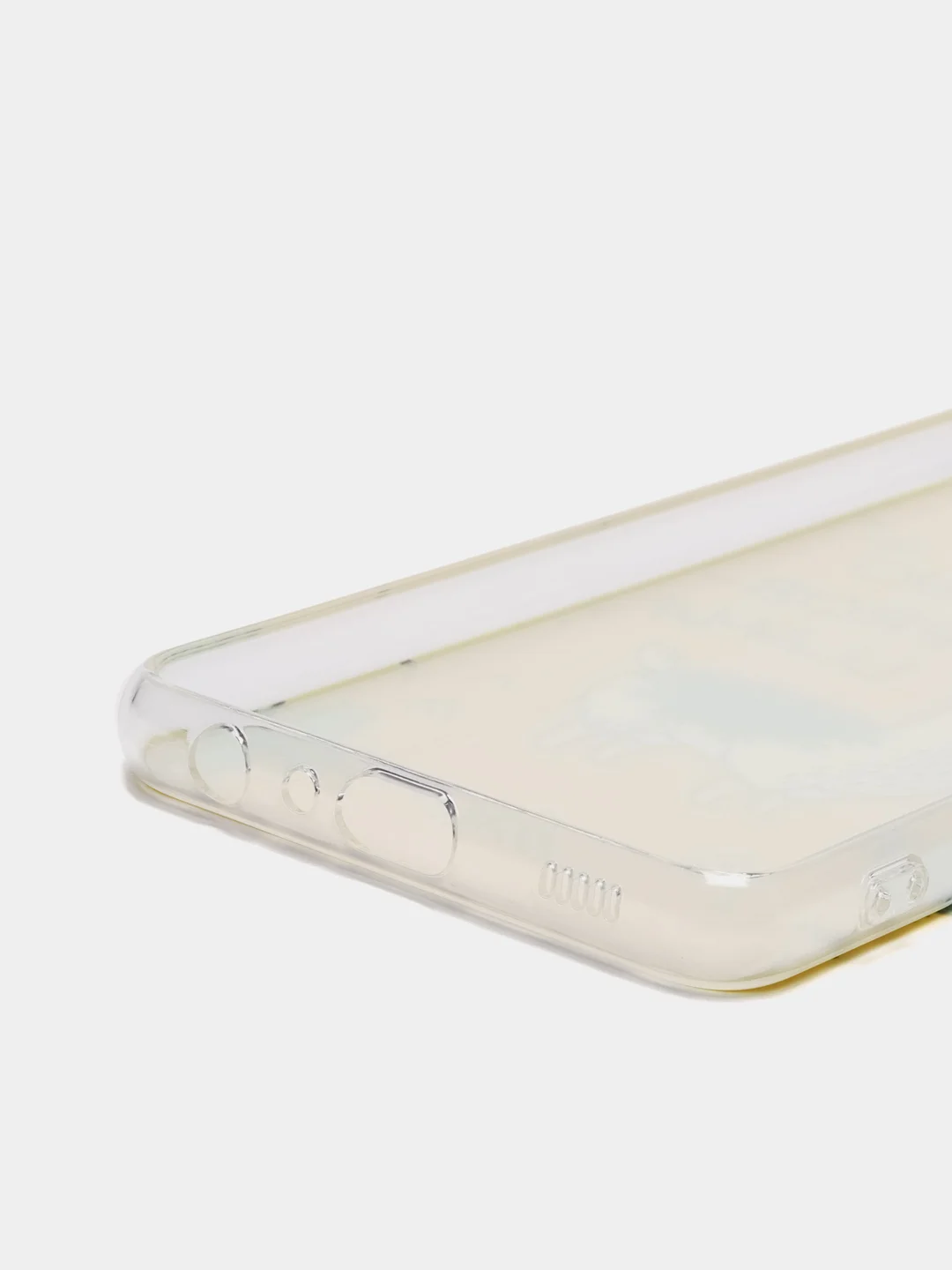 Горчичный силиконовый чехол на Samsung Galaxy A32 / Самсунг А32 прозрачный с рисунком, защита камеры
