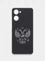Приглушённый хаки силиконовый чехол на Realme 10 4G / Реалми 10 4G прозрачный, с рисунком, защита камеры