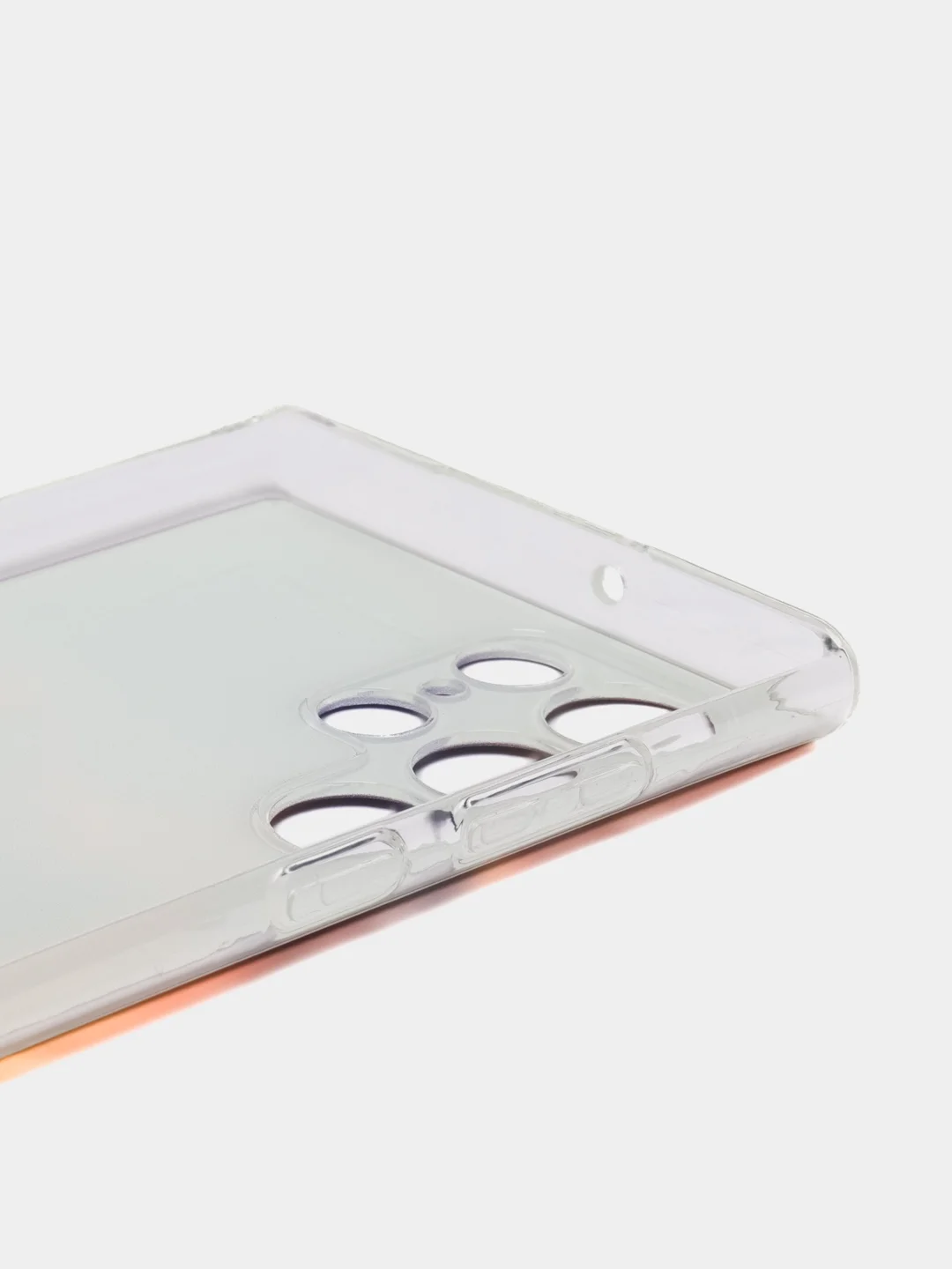 Индиго чехол на Samsung Galaxy S22 Ultra / Самсунг S22 Ultra прозрачный с рисунком, защита камеры