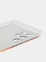 Индиго чехол на Samsung Galaxy S22 Ultra / Самсунг S22 Ultra прозрачный с рисунком, защита камеры