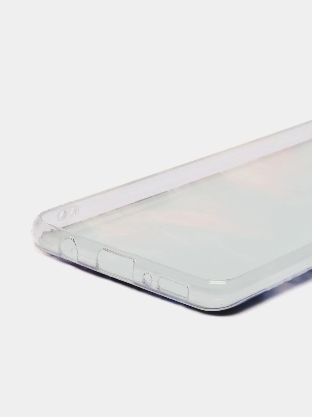 Фиолетовый силиконовый чехол на Samsung Galaxy A31 / Самсунг А31 прозрачный с рисунком, защита камеры