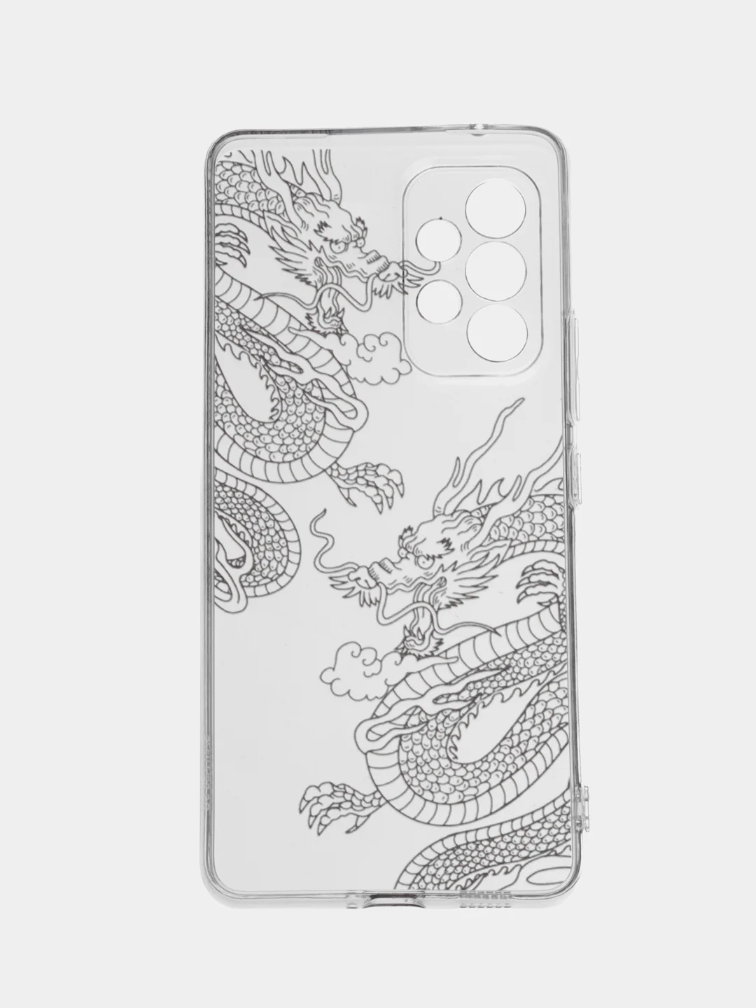 Пудровый чехол на Samsung Galaxy A53 5G / Галакси А53 5G прозрачный, с рисунком, защита камеры