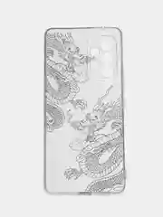 Пудровый чехол на Samsung Galaxy A53 5G / Галакси А53 5G прозрачный, с рисунком, защита камеры
