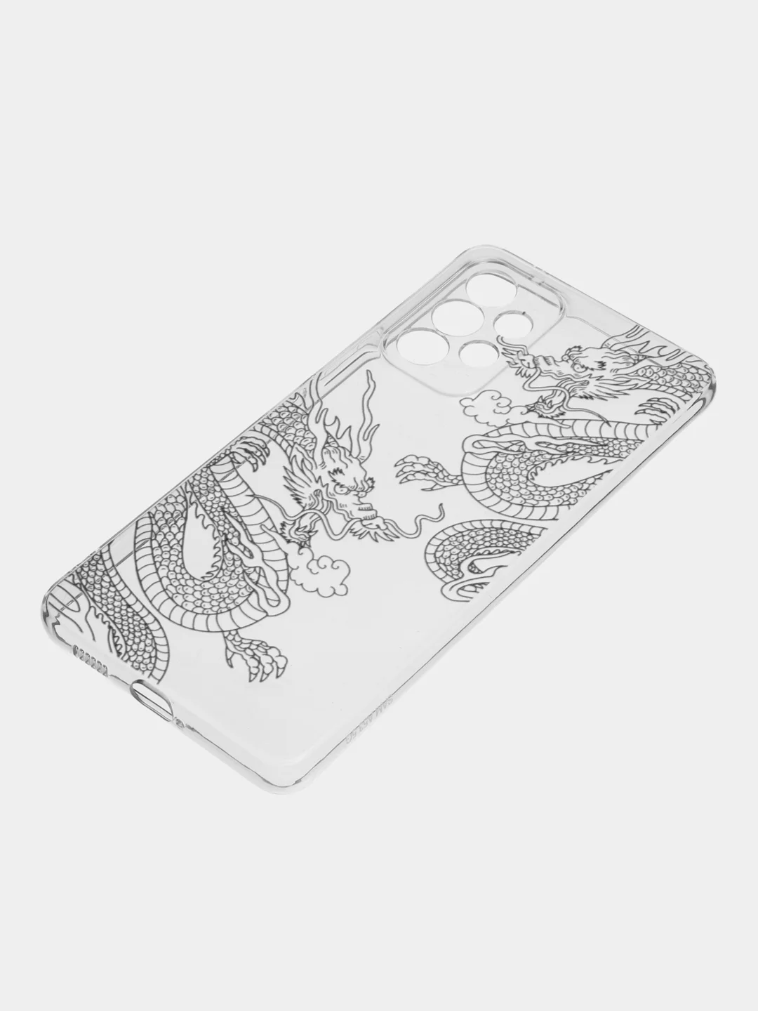 Пудровый чехол на Samsung Galaxy A53 5G / Галакси А53 5G прозрачный, с рисунком, защита камеры