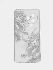 Пудровый чехол на Infinix Note 12 Pro 4G/Note 12 2023 / Инфиникс Нот 12 2023 прозрачный, с рисунком