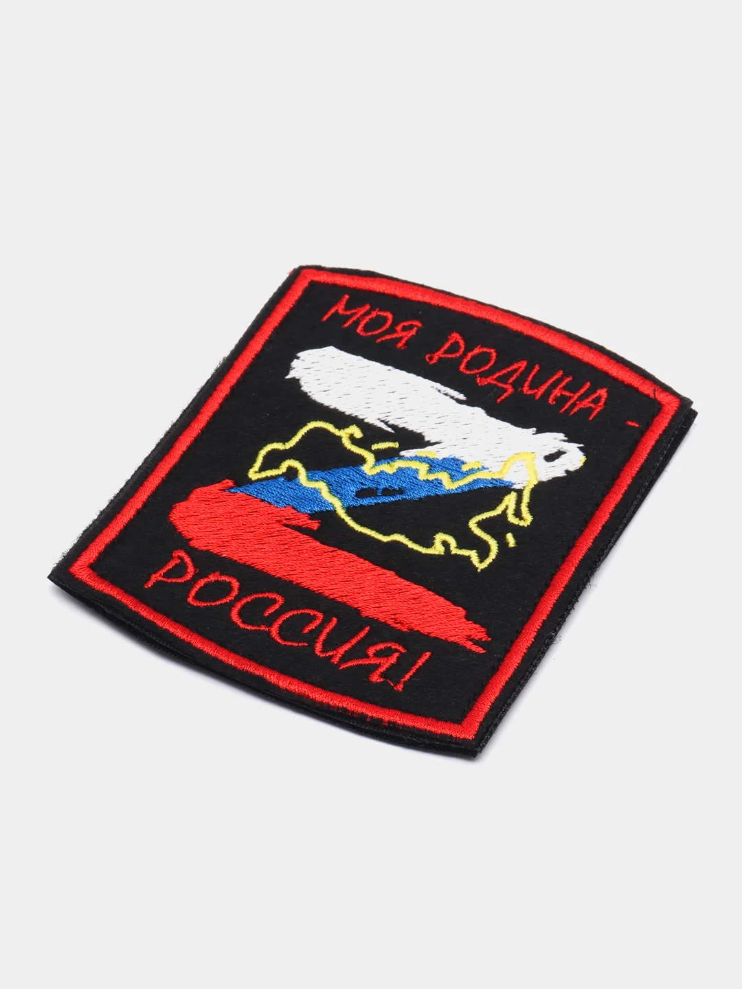 Хаки шеврон нашивка "Родина Россия", на липучке