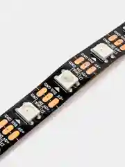 Адресная светодиодная лента WS2812B 60св/м 5V незащищенная черная основа ОТРЕЗОК 1 метр