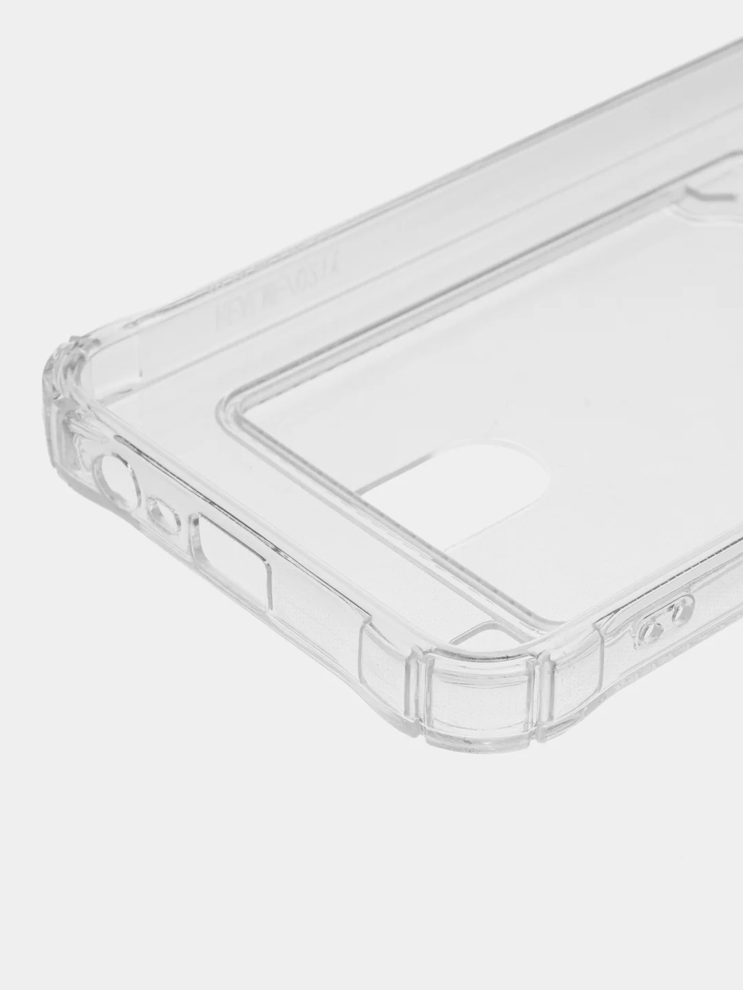 Силиконовый чехол на Realme C21Y Realme C25Y (Реалми С21у С25у) с карманом для карт, прозрачный