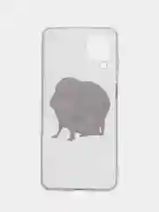 Багровый чехол на Samsung Galaxy A12/M12 / Самсунг А12/М12 прозрачный, с рисунком, защита камеры