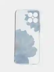 Лазурный силиконовый чехол на Honor X8 / Хонор Х8 прозрачный, с рисунком, защита камеры